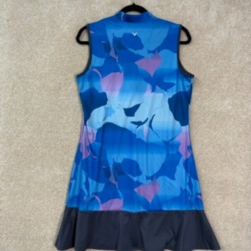 NWT CALLAWAY Golf Dress Women's Medium Blue Opti-Dri Sleeveless UPF 50+ - Picture 9 of 9